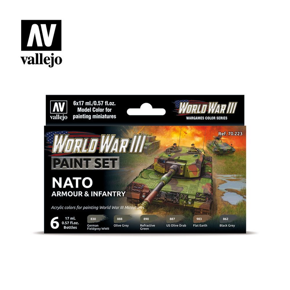 Model Color Set: WWIII Nato Armour &amp; Infantry (6)