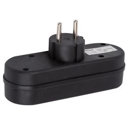 S-ES3-16O BLACK Разветвитель сетевой. б-з. 3 гнезда. 16А. 3500Вт. Черный. ТМ Uniel