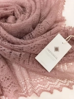 Оренбургский пуховый платок-паутинка А120-06 магнолия