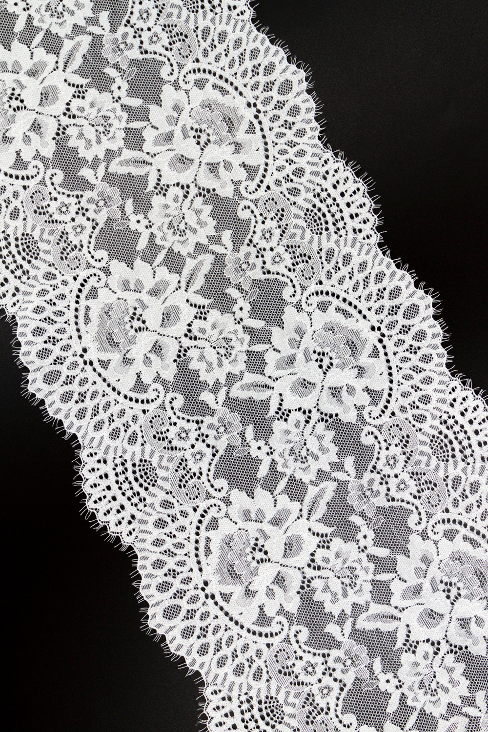 Кружево шантильи экрю эластичное ширина 23 см