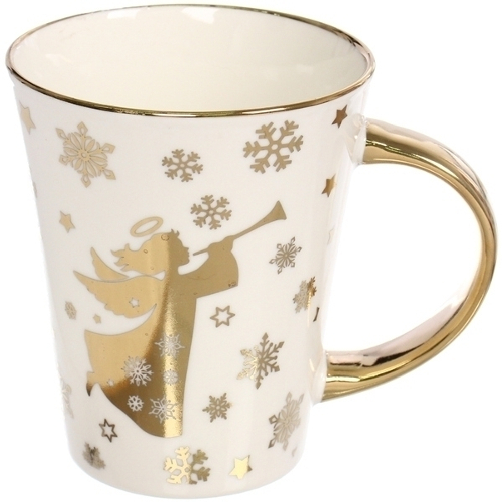 Кружка керамическая 380мл «Золотая коллекция», микс 4рисунка