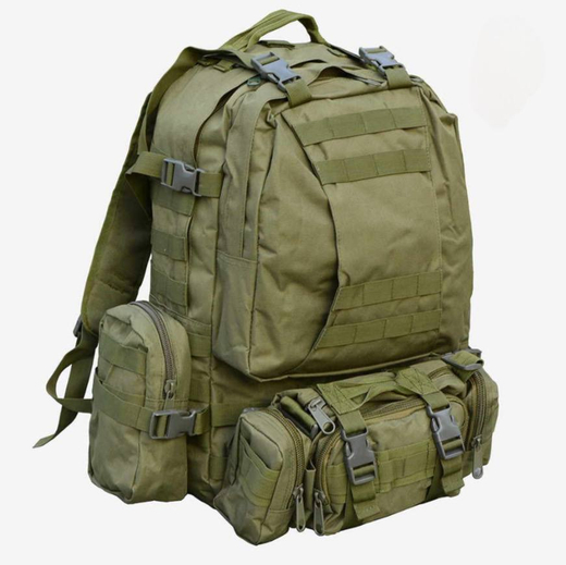 Тактический рюкзак с навесными подсумками  40л / олива