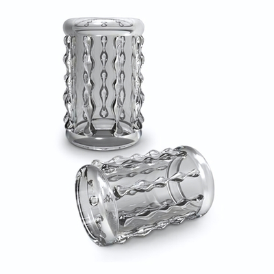 Прозрачная насадка с бороздками STAY HARD COCK SLEEVE 04 CLEAR (Цвет: прозрачный)
