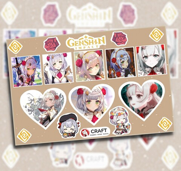 Стикерлист "Геншин Импакт - Сердечки" - Ноэлль