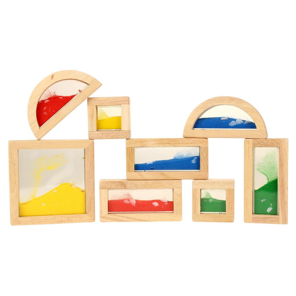 Конструктор деревянный с песком, коробка C-41745