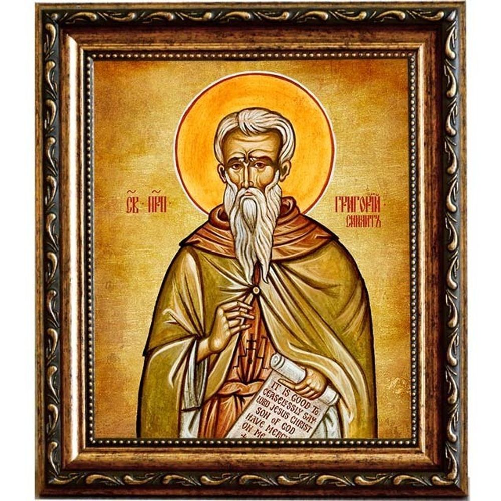 Григорий Синаит преподобный. Икона на холсте.