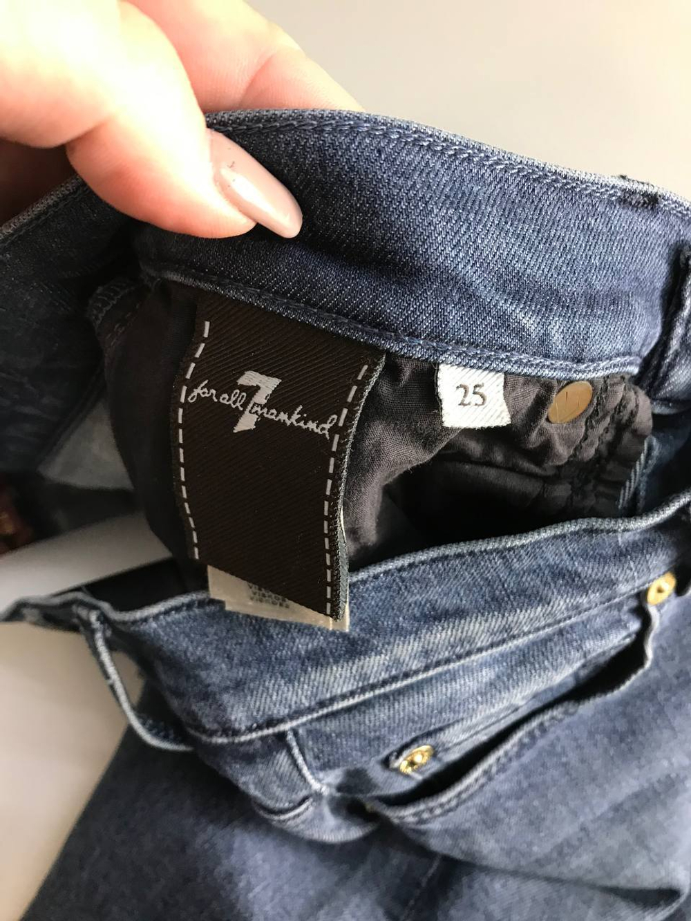 Джинсы 7 for all mankind модные, маркировка 25, визуально 40 размер