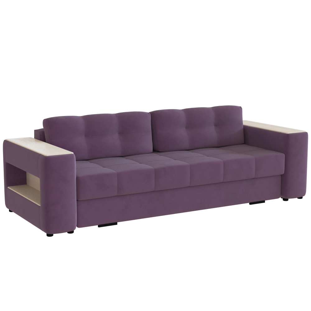 Диван раскладной Доро, винный/мдф клен кремовый