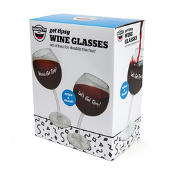 Набор бокалов tipsy wine glass pair, 355 мл