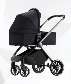 Коляска детская модульная 3в1 Luxmom 760 автолюлька/черный