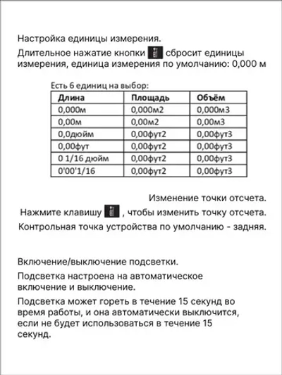 Лазерный дальномер 50м рулетка строительная H-D510