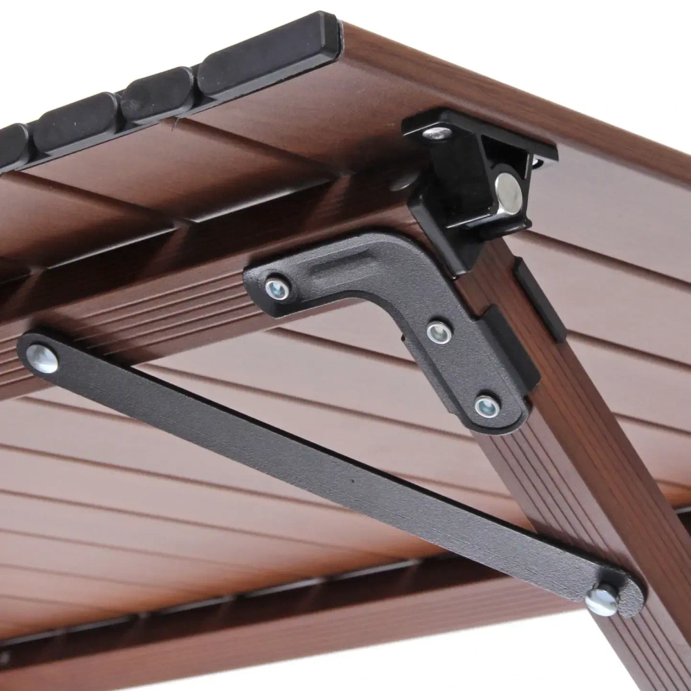 Стол кемпинговый складной DC-5002, 86*58*44 см, цвет: темное дерево, каркас алюминий, ТуристМастер