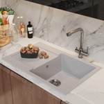 Мойка ML-GM31 КОМФОРТ с крылом, белая (331), 770*500*190мм