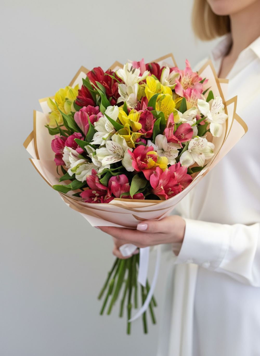 Букет из 15 альстромерий микс