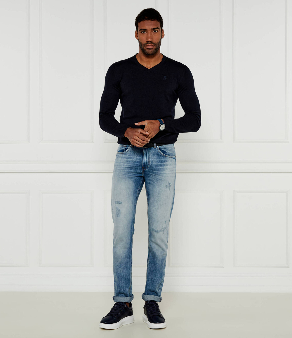 Шерстяной свитер Karl Lagerfeld - темно-синий(655003 544399)