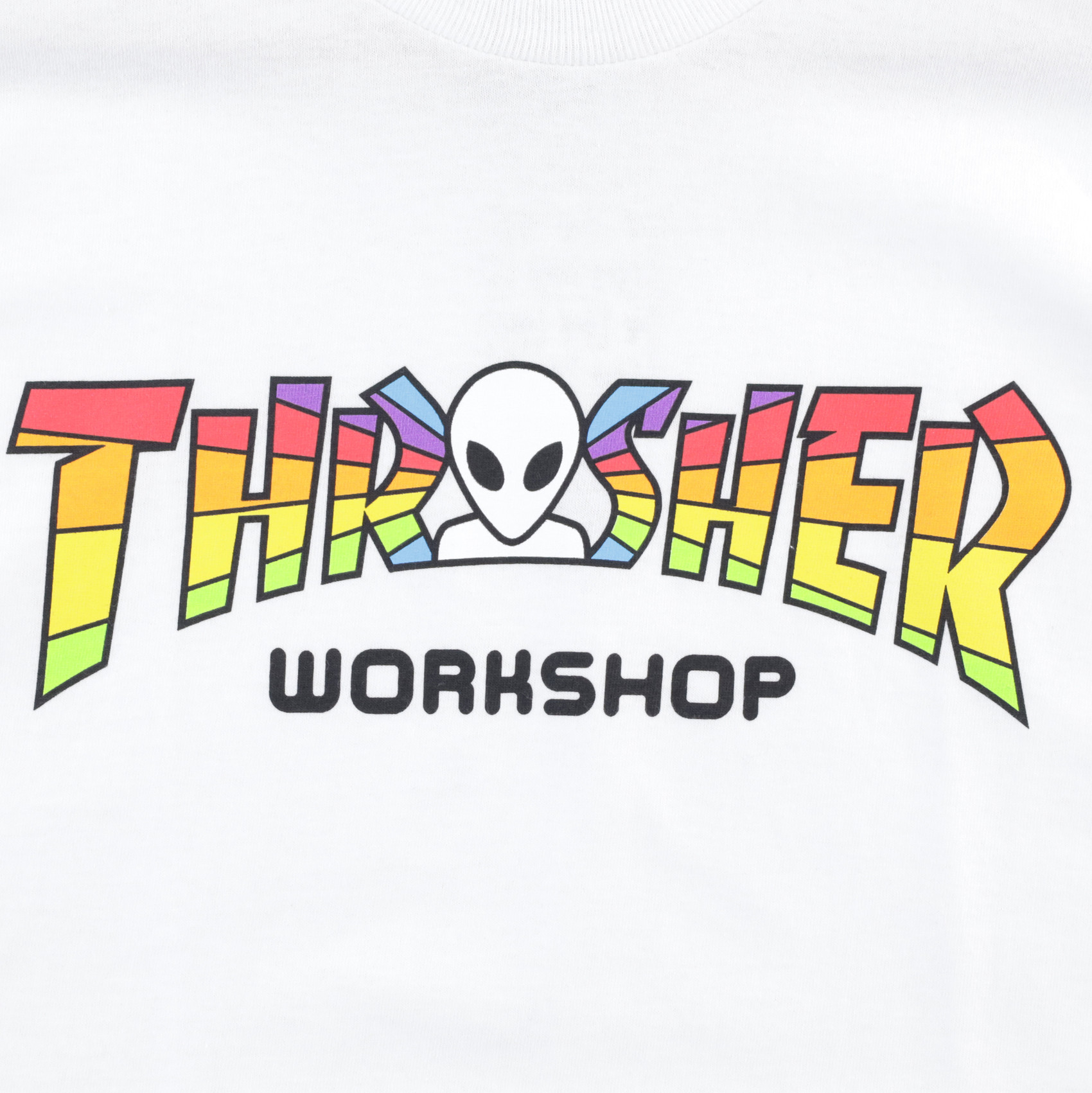 Футболка Thrasher X AWS - Spectrum (white) артикул: - купить в магазине Дайс