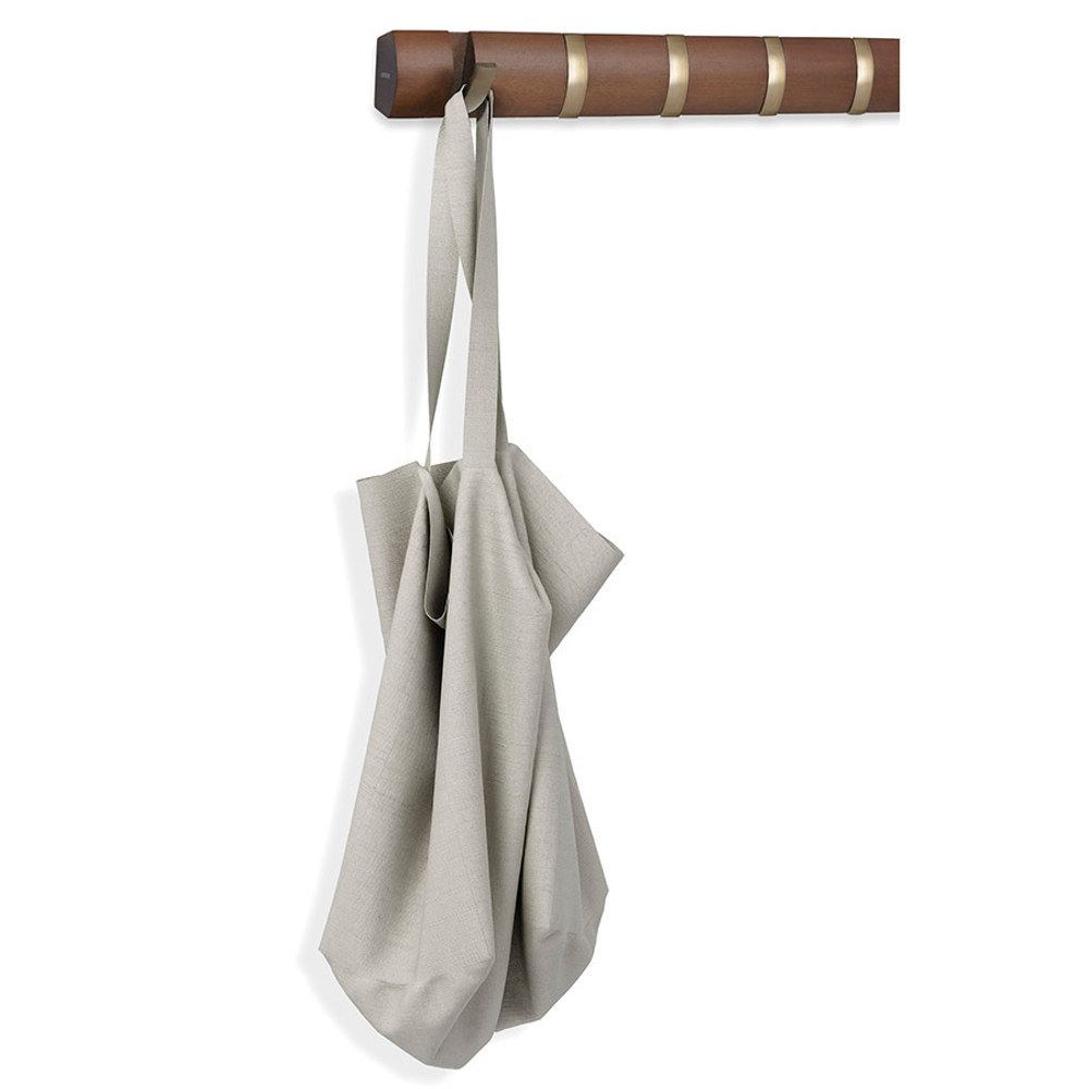 Вешалка настенная flip, 84,5 см, коричневая, 8 крючков