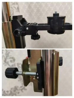 Распорная штанга-штатив для лазерного уровня 4 м с треногой + поворотная головка 360 / телескопическая/нержавеющая сталь