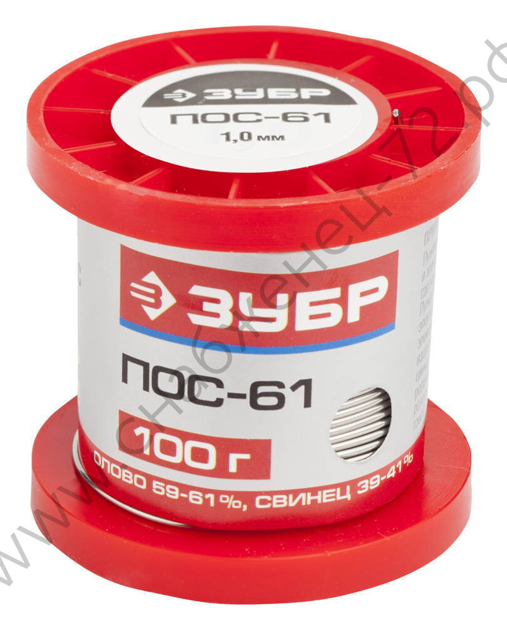 ЗУБР 100гр 1мм проволока пос 61, Припой (55450-100-10)
