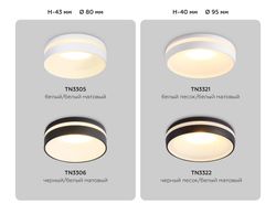 Ambrella Встраиваемый точечный светильник MR16 Acrylic Frost TN3306