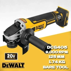 DEWALT DCG405 Угловая шлифовальная машина 20 В Бесщеточный маглев Металлорежущий станок 125 мм Аккумуляторный портативный полировщик