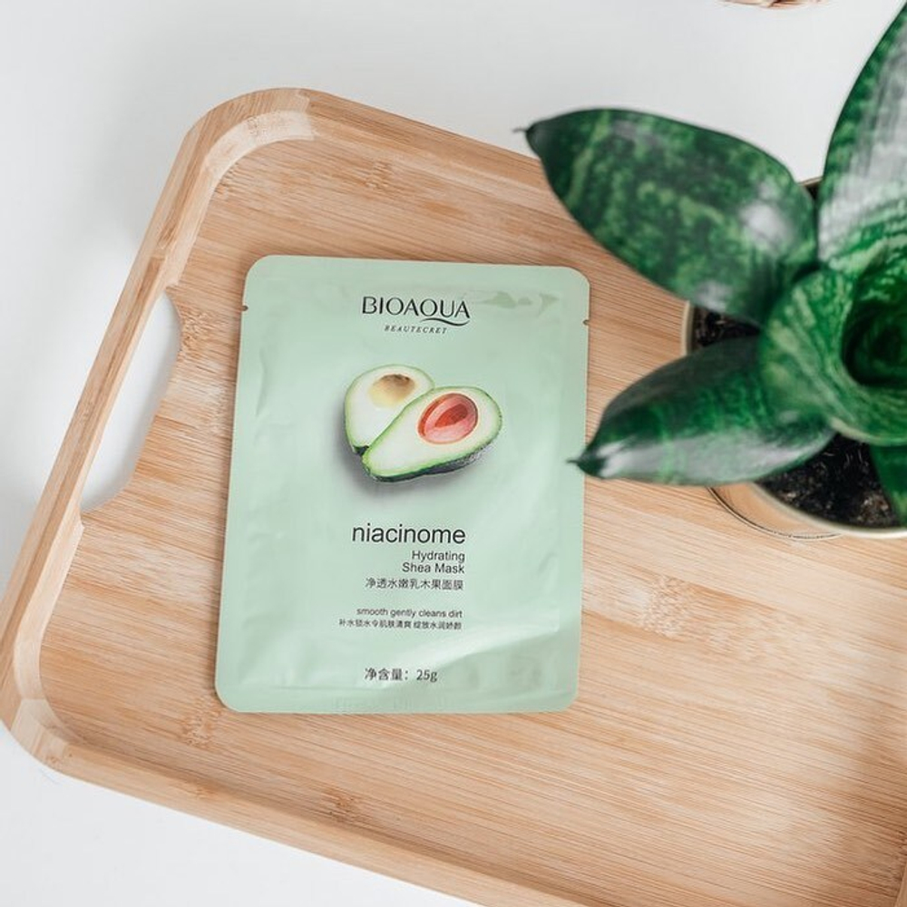 Тканевая маска с маслом ши и авокадо