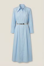 Платье-рубашка в небесно-голубом