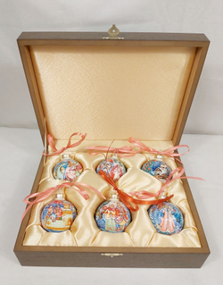 Набор елочных шаров  с ручной росписью Палех  "Сказки" №13