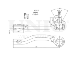 Наконечник рулевой правый UNIO SSP-10025