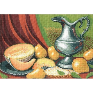 "Натюрморт с дыней"-0788 канва с рисунком