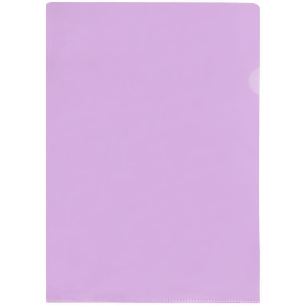 Папка-уголок А4 100мкм прозрачная фиолетовая (спейс)