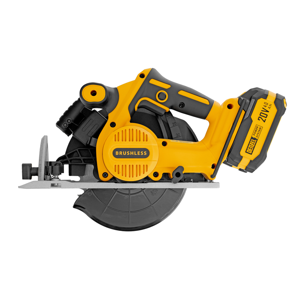 Пила циркулярная аккумуляторная бесщет. CCSH-BL-20-185, 185 мм, Li-Ion, 20 В// Denzel