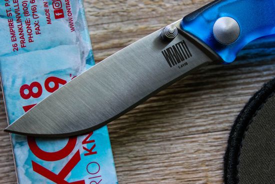 Складной нож Ontario 8798SB Wraith Ice Series Glacier c клинком из стали 1.4116 Krupp (X50CrMoV15) рукоять ABS-пластик