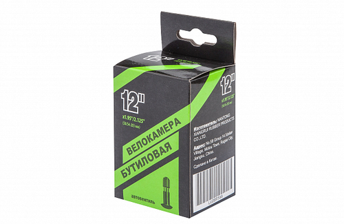 Велокамера 12"x1.95"/2.125" автовентиль NTG, в инд. упаковке