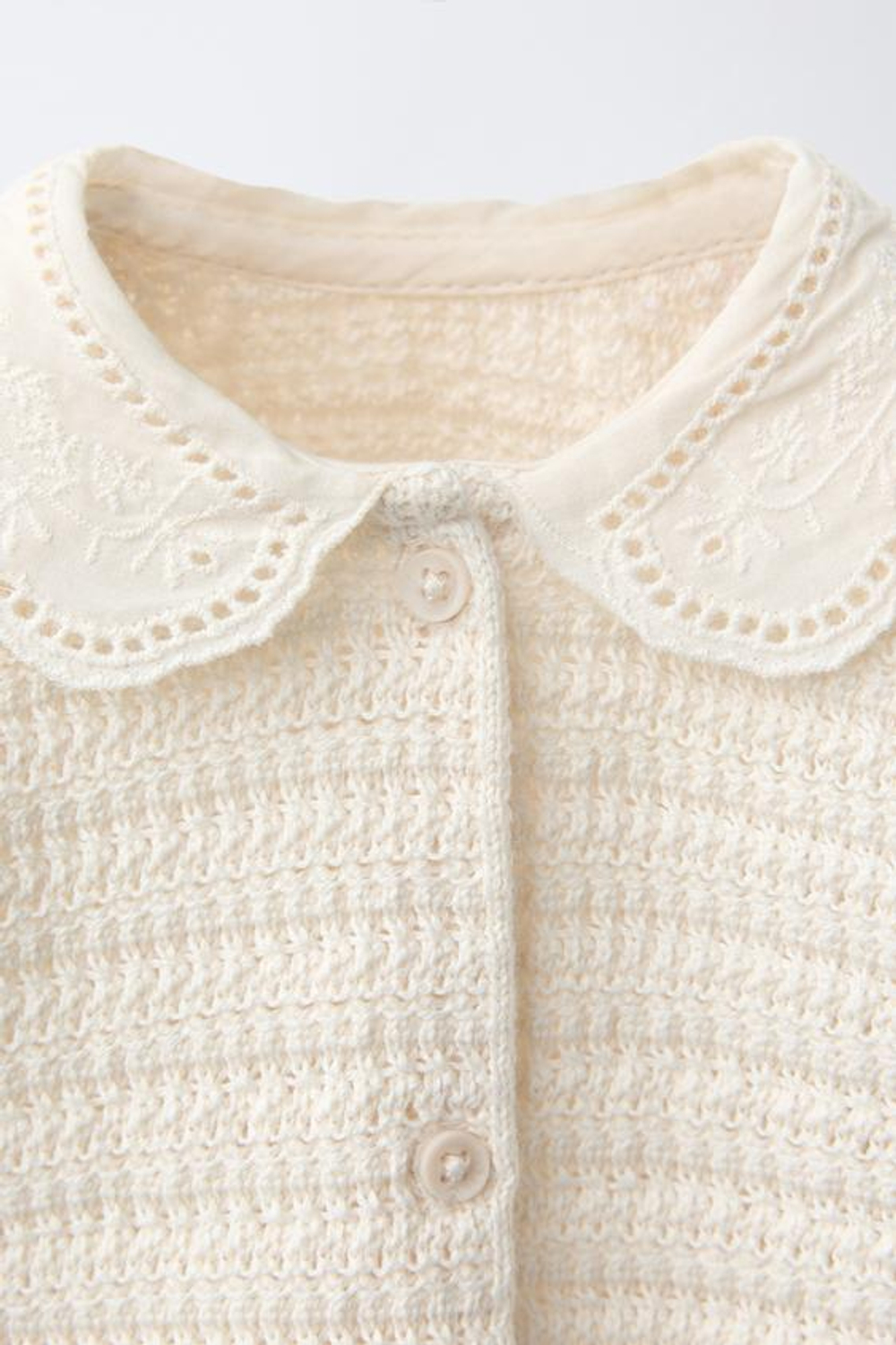 ZARA КАРДИГАН ИЗ РЕЛЬЕФНОЙ ТКАНИ, ЭКРЮ