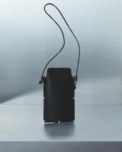 ZARA HOME КОЖАНЫЙ ЧЕХОЛ ДЛЯ МОБИЛЬНОГО ТЕЛЕФОНА, ЧЕРНЫЙ