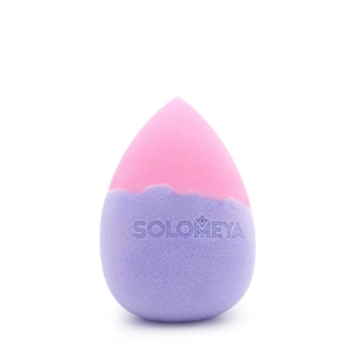 Спонж для макияжа МЕНЯЮЩИЙ ЦВЕТ косметический Color Changing Blending Sponge Purple-pink, 1 шт