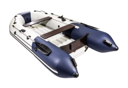 Лодка Таймень NX 3200 НДНД, 3200*1500*420 мм., цвет серый - синий