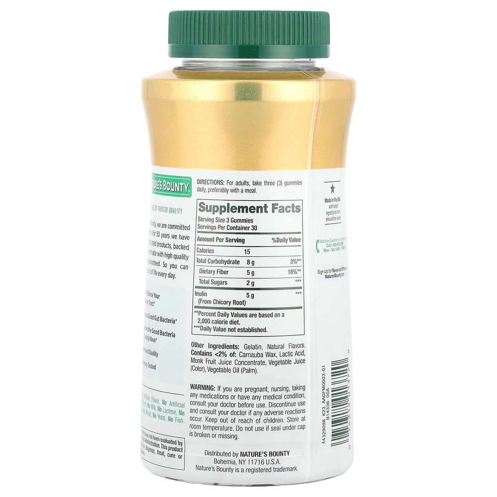 Nature's Bounty, Жевательные мармеладки с клетчаткой, клубника и малина, 90 жевательных таблеток