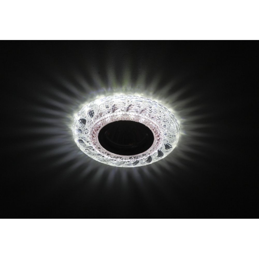 DK LD18 SL PK/WH Светильник ЭРА декор cо светодиодной подсветкой MR16, прозрачный розовый