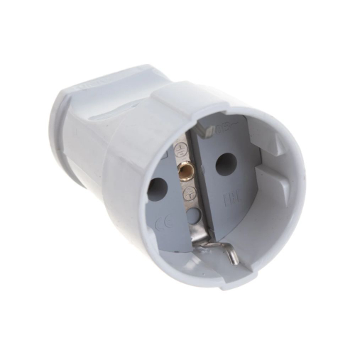 UNIVersal Штепсель 16А 250В АБС-пластик белый земля А102