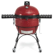 Керамический гриль Kamado Joe Big Joe II, 61 см, красный, с ножками и столиками