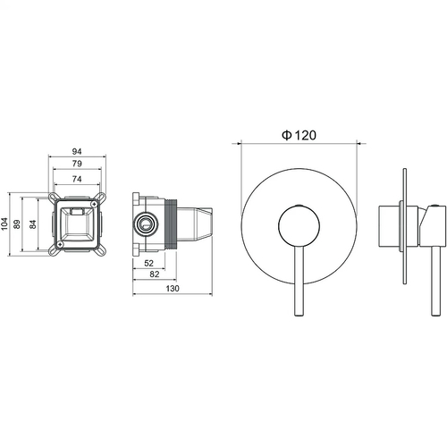 Смеситель для душа Aquatek Европа AQ1366MB Черный матовый