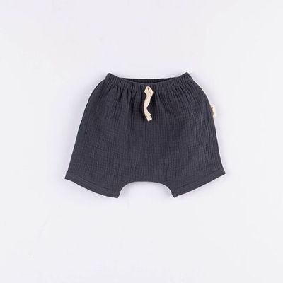 Muslin shorts 0-3 months - Graphite