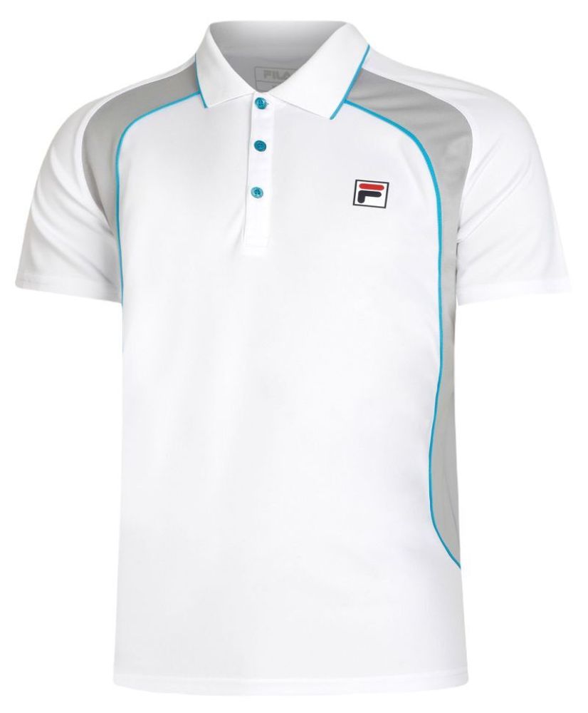Мужское теннисное поло Fila Austarlian Open Harrison Polo Shirt - white/silver scone