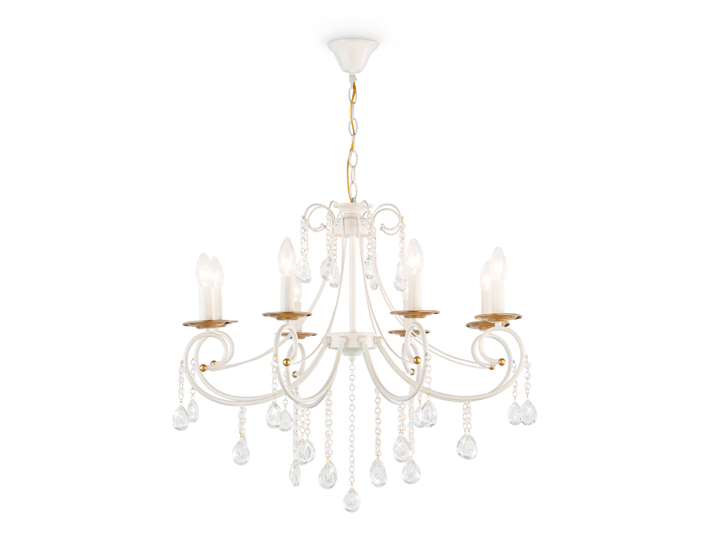 Светильник подвесной TR4917/8 WH/GD белый/золото E14/8 max 40W D740*930