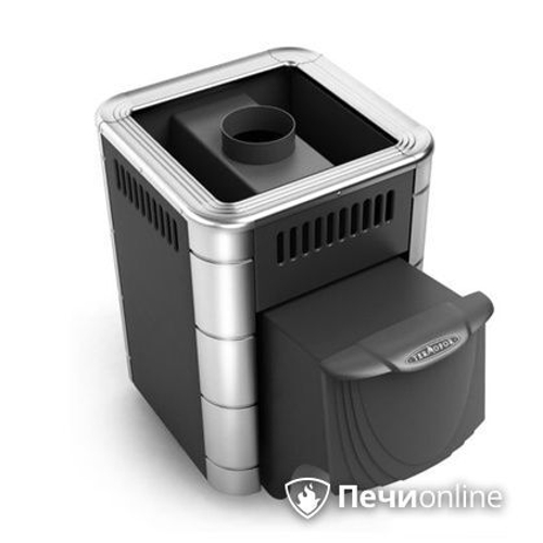 Печь для бани TMF Оса Carbon антрацит нержавеющие вставки дверь антрацит