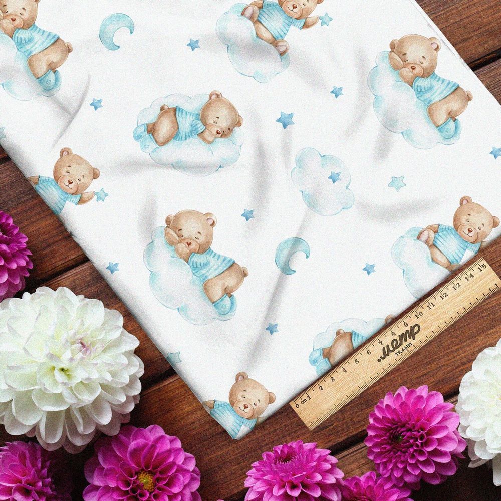 Ткань оксфорд 600 сонные медвежата