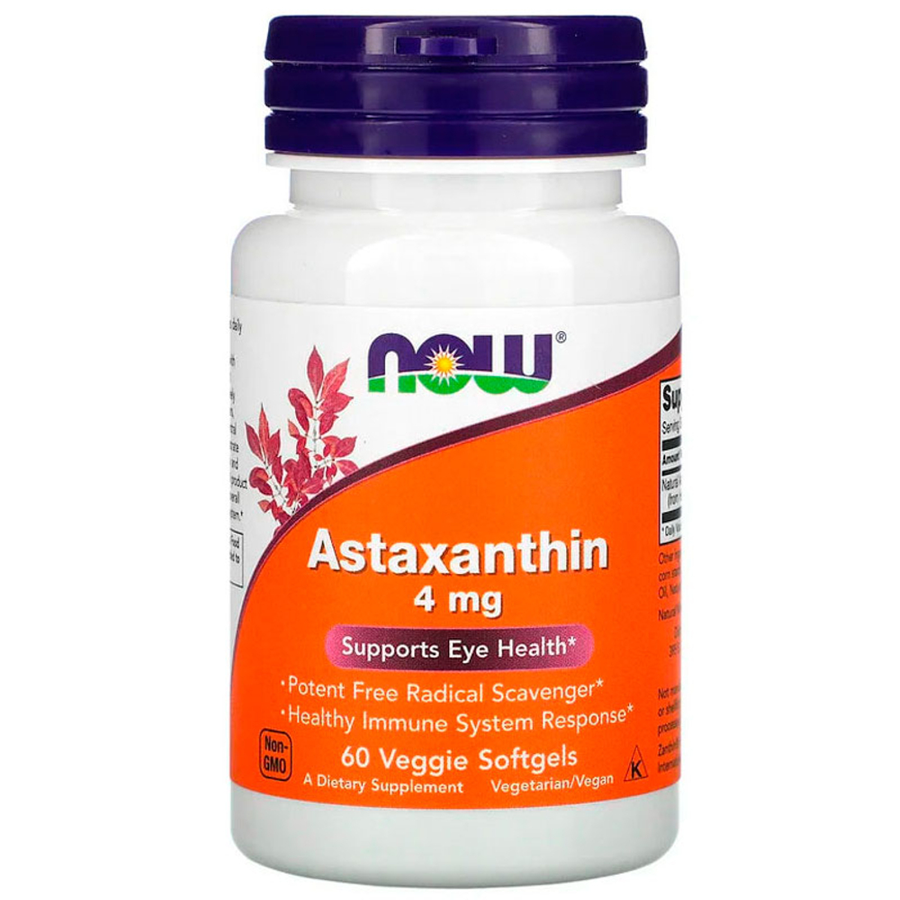 NOW Astaxanthin 4 мг. (60 капс.)