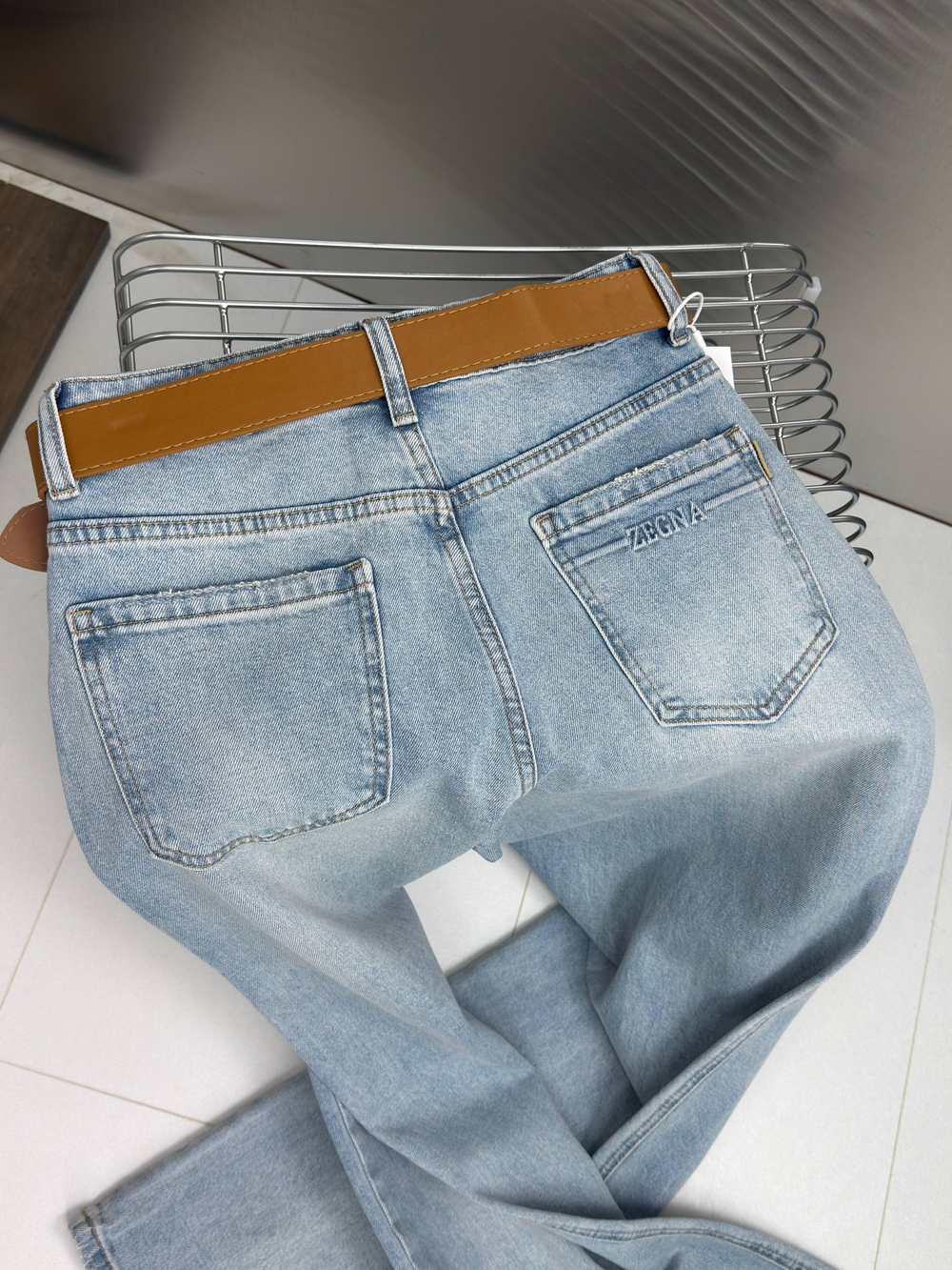 Брюки джинсовые женские арт. 8732 цвет "голубой"